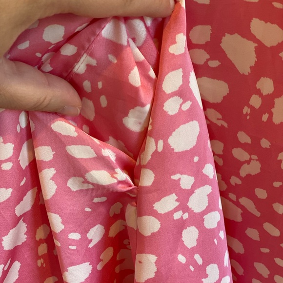 Adrienne size L pink cheetah lined dress - Picture 4 of 5